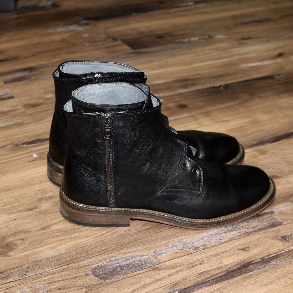 McKanty Black Italian Men's Boots - Size 41